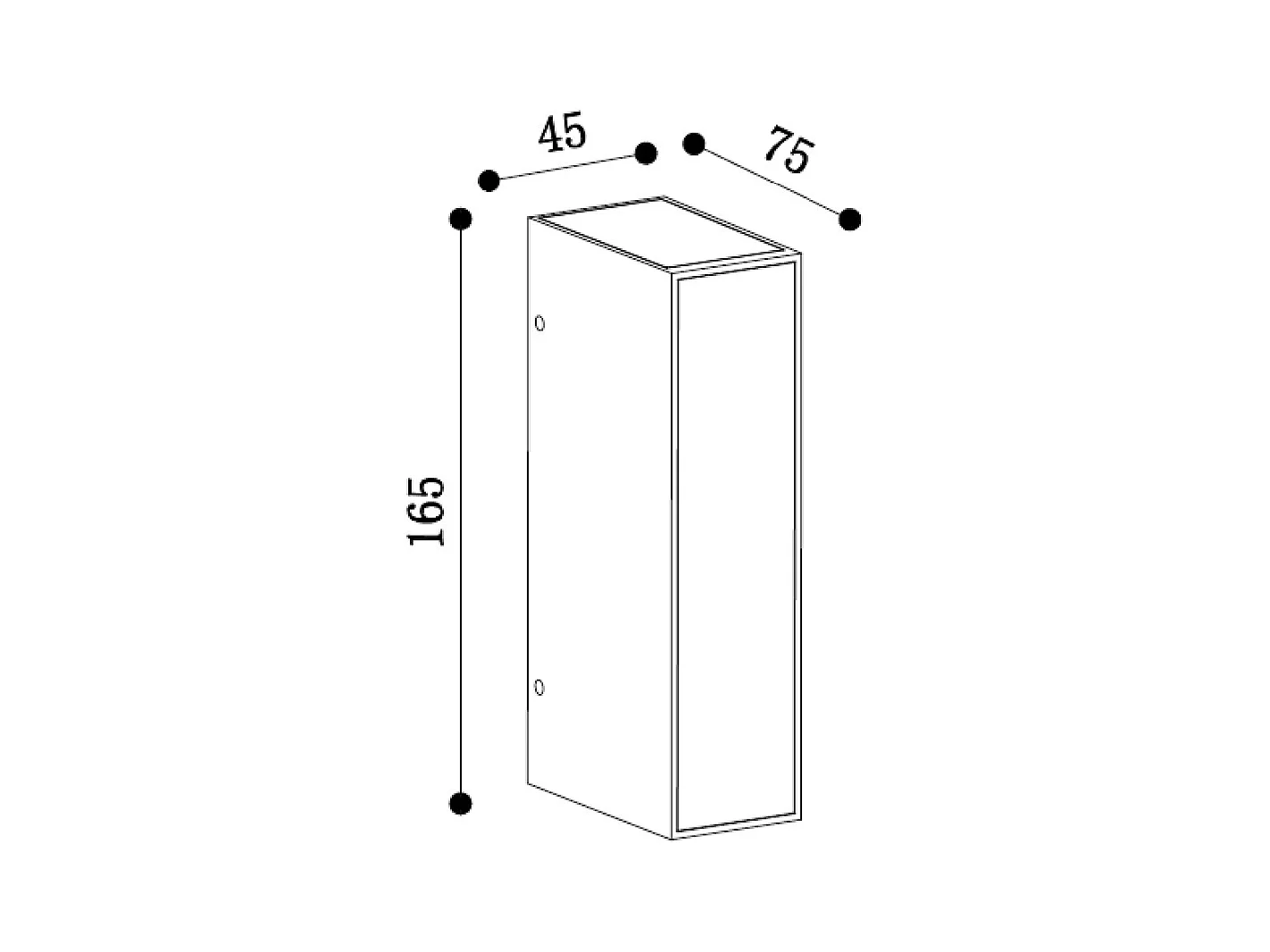 Applique da Parete per Esterni LED 8W Alluminio Holius Nero Opaco