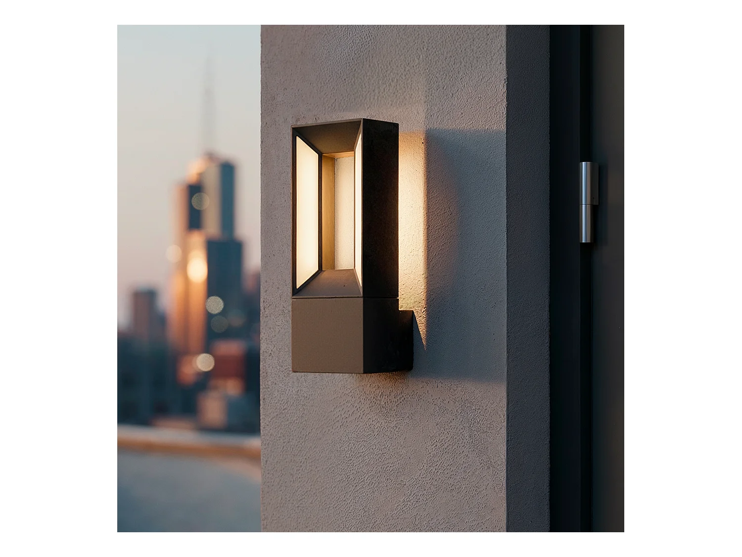 Applique da Parete per Esterni LED Alluminio 2x5W Trimel Nero Nero