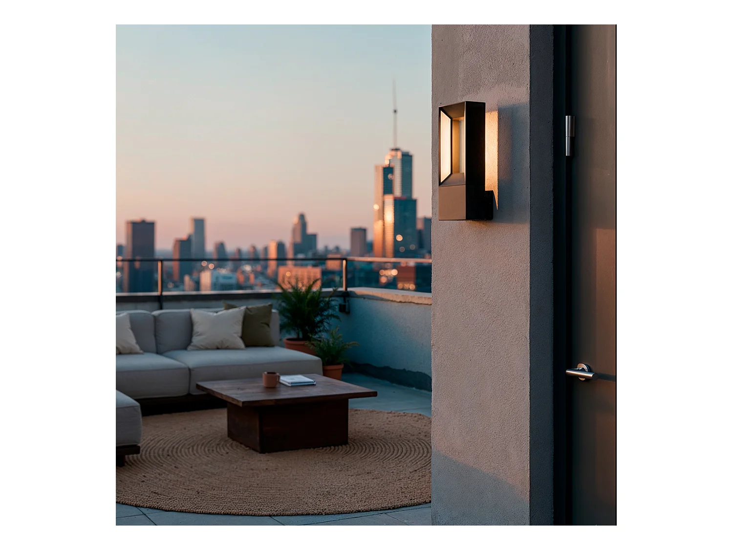 Applique da Parete per Esterni LED Alluminio 2x5W Trimel Nero Nero