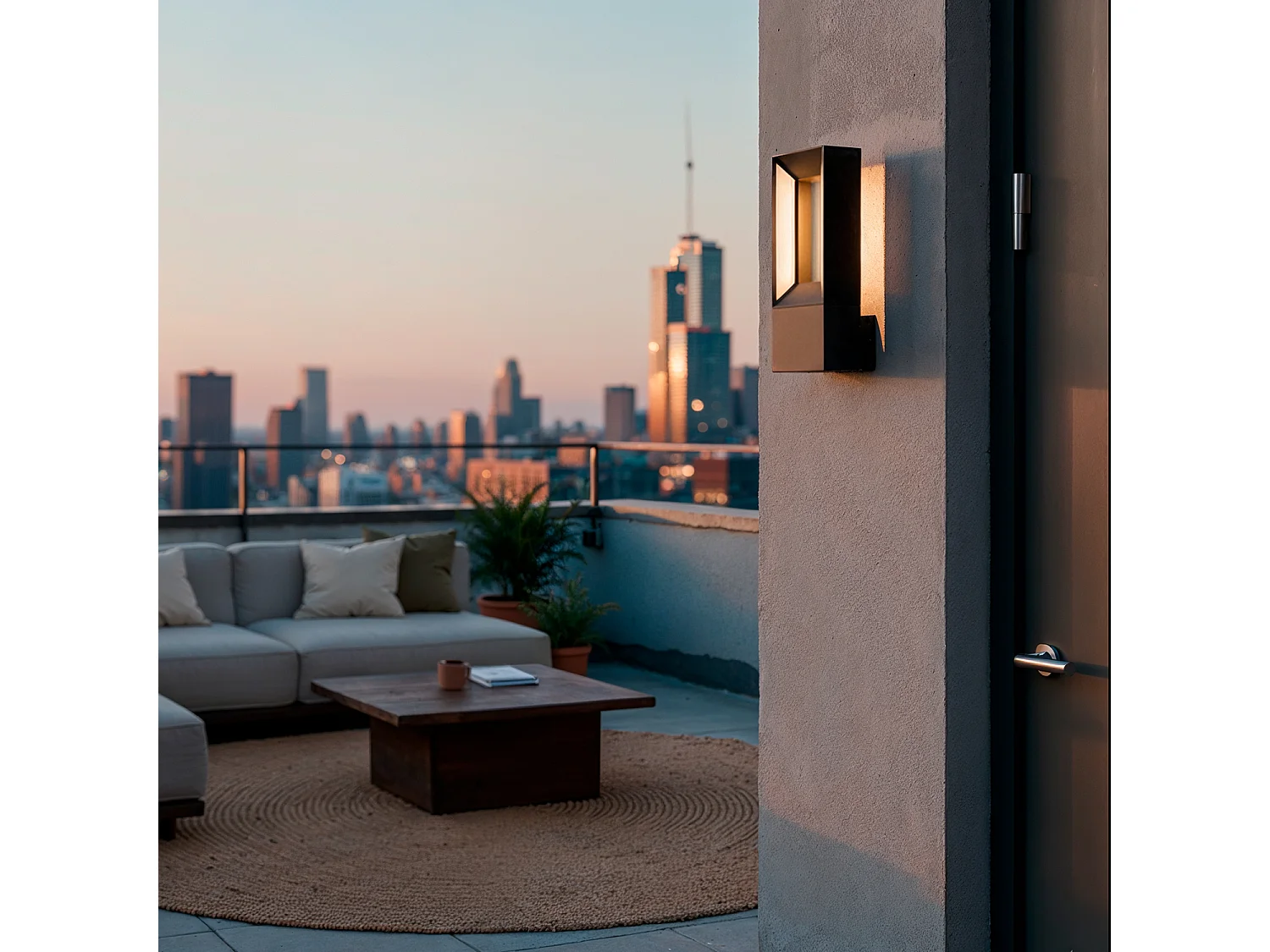 Aplique Pared Exterior LED Aluminio 10W Trimel Negro Negro