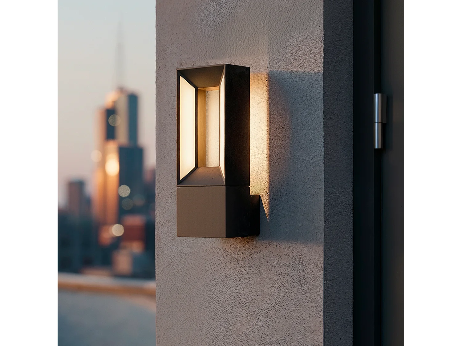 Aplique Pared Exterior LED Aluminio 10W Trimel Negro Negro