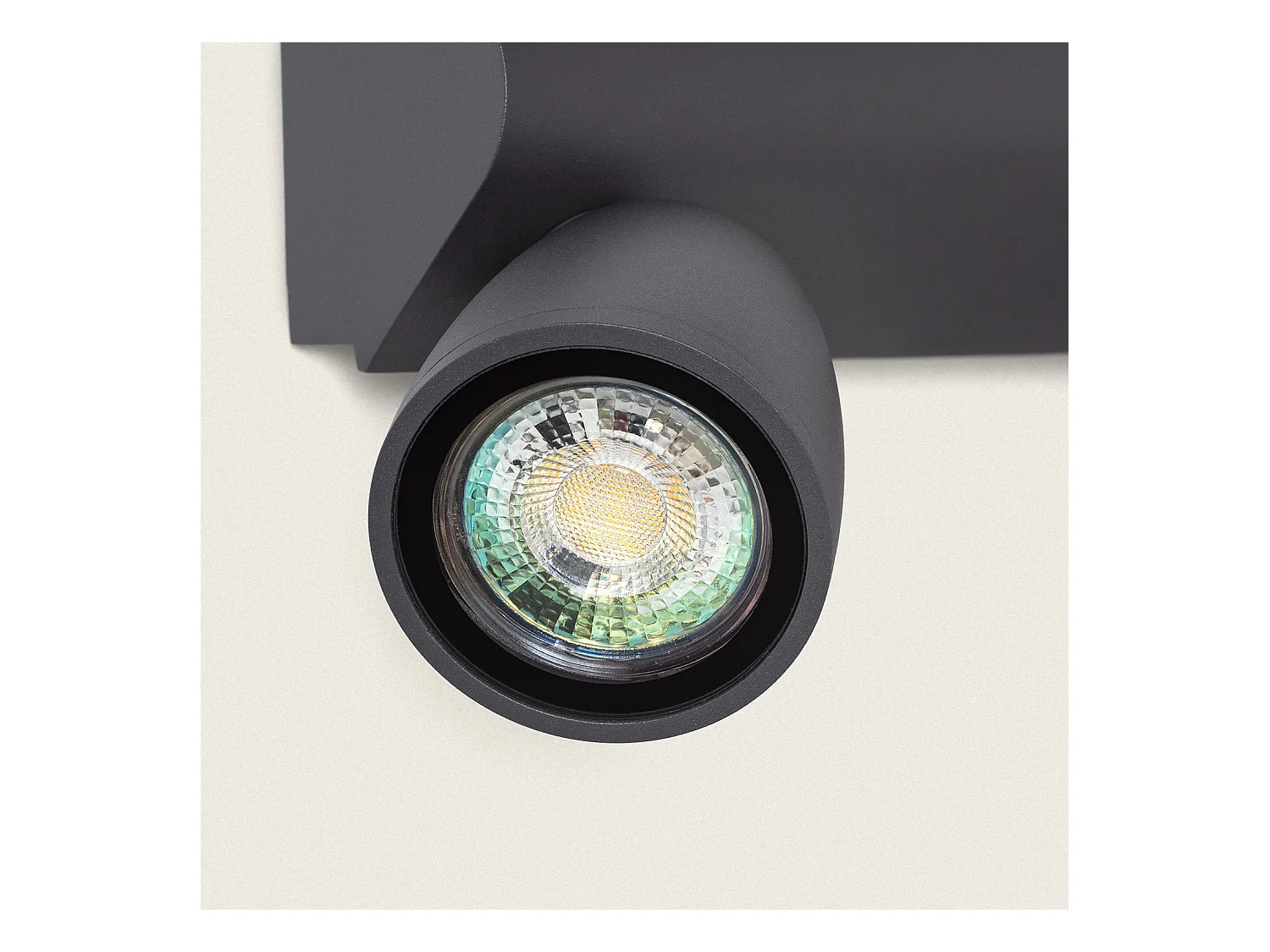 Applique Murale Extérieure LED Aluminium Abel Large Deux Spots Gris foncé