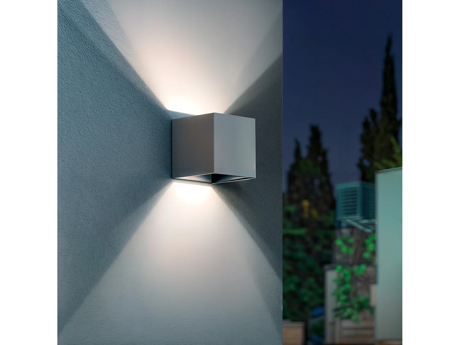 Applique Murale Extérieure LED 6W PC Double Éclairage Onis Gris