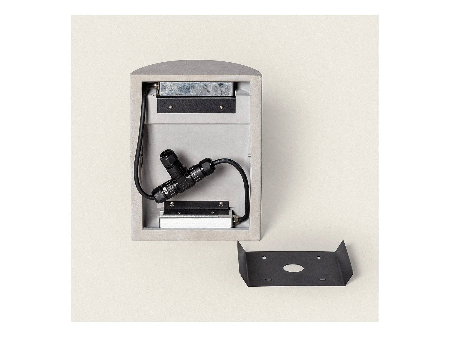 Applique da Parete per Esterni LED Regolabile 16W Cemento Zalix Grigio Pietra