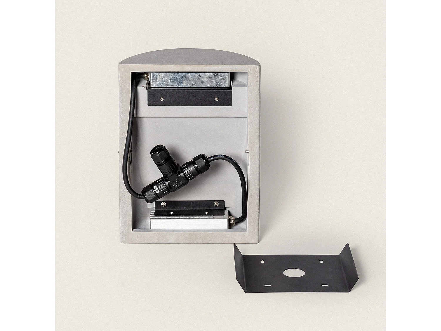 Applique Murale Extérieure LED Dimmable 16W Ciment Zalix Gris Pierre