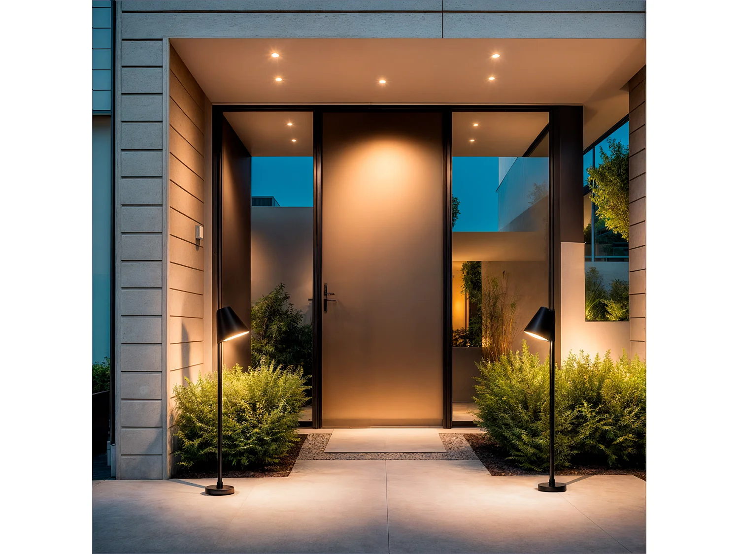 Baliza Exterior LED 6W 60 cm Superficie Drimlec Negro Mate