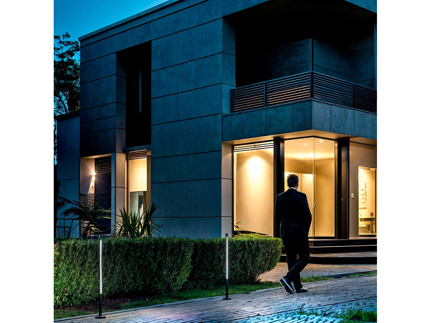 Balise LED Extérieur en saillie sur pied 12-24W 80-160cm Calax 800 mm