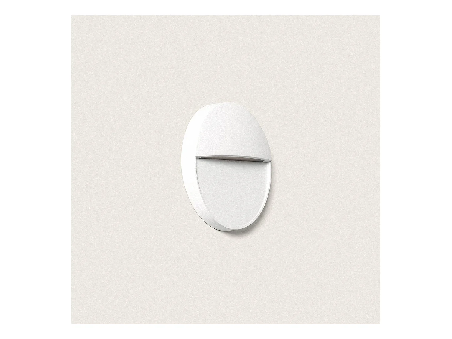 Applique Murale Extérieure LED 3W CCT Sélectionnable en Saillie Ronde Jade Blanc