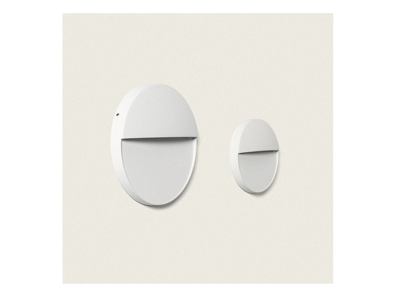 Applique Murale Extérieure LED 3W CCT Sélectionnable en Saillie Ronde Jade Blanc