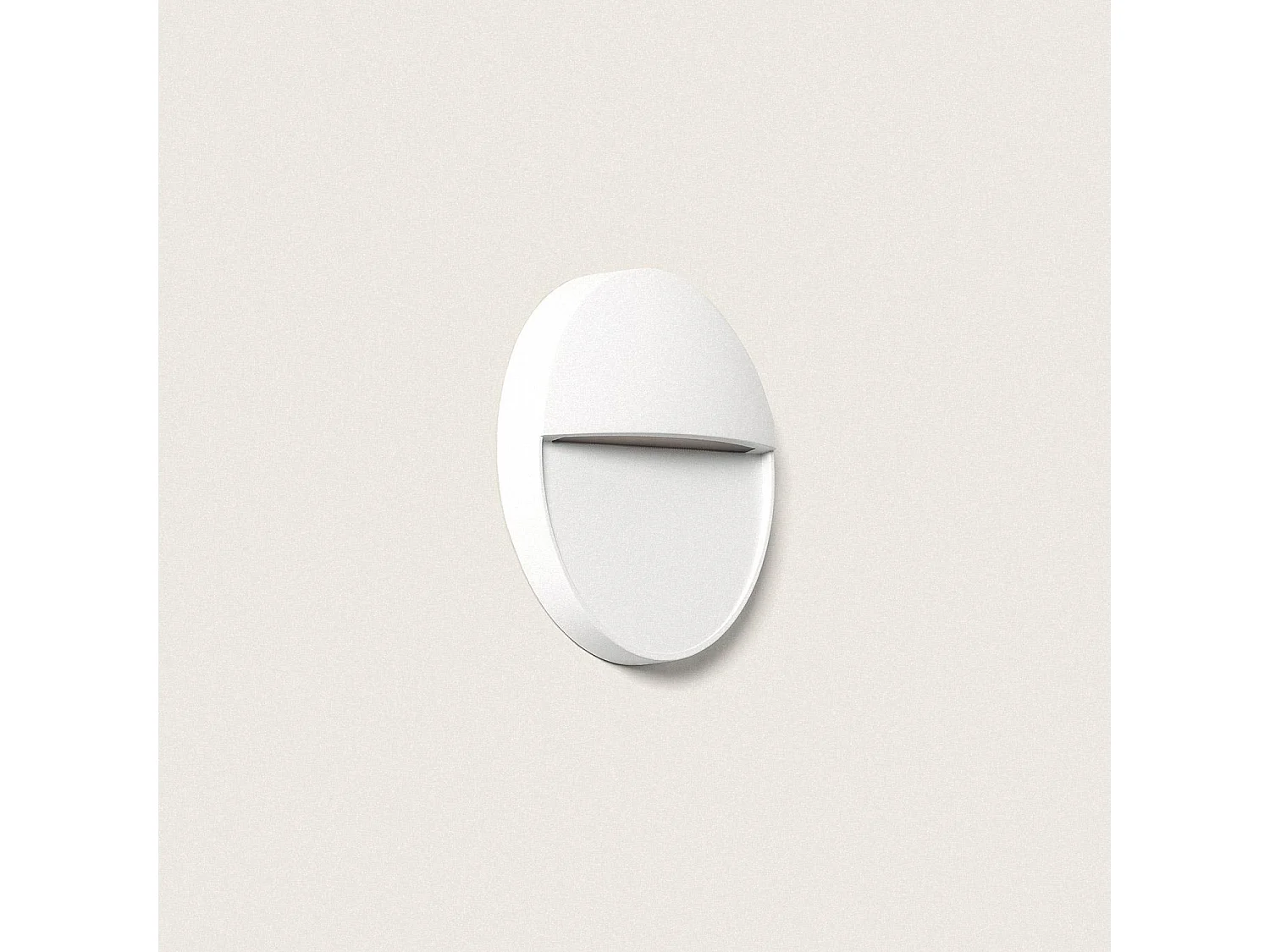 Applique Murale Extérieure LED 3W CCT Sélectionnable en Saillie Ronde Jade Blanc