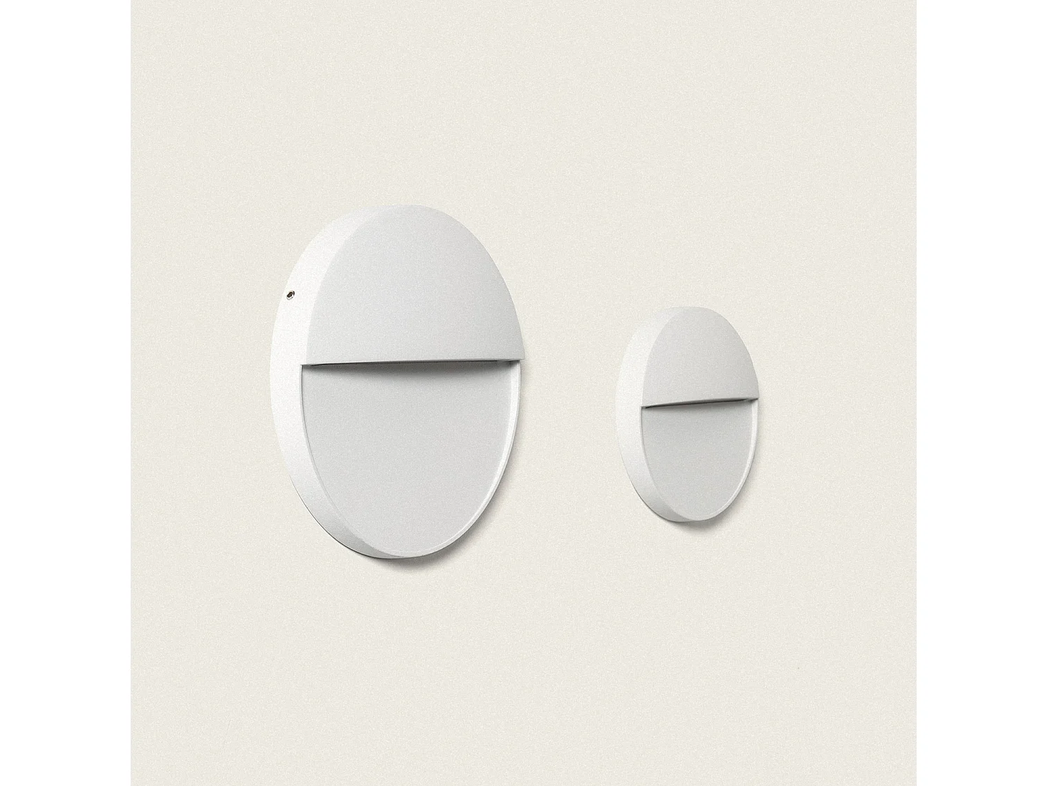 Applique Murale Extérieure LED 3W CCT Sélectionnable en Saillie Ronde Jade Blanc