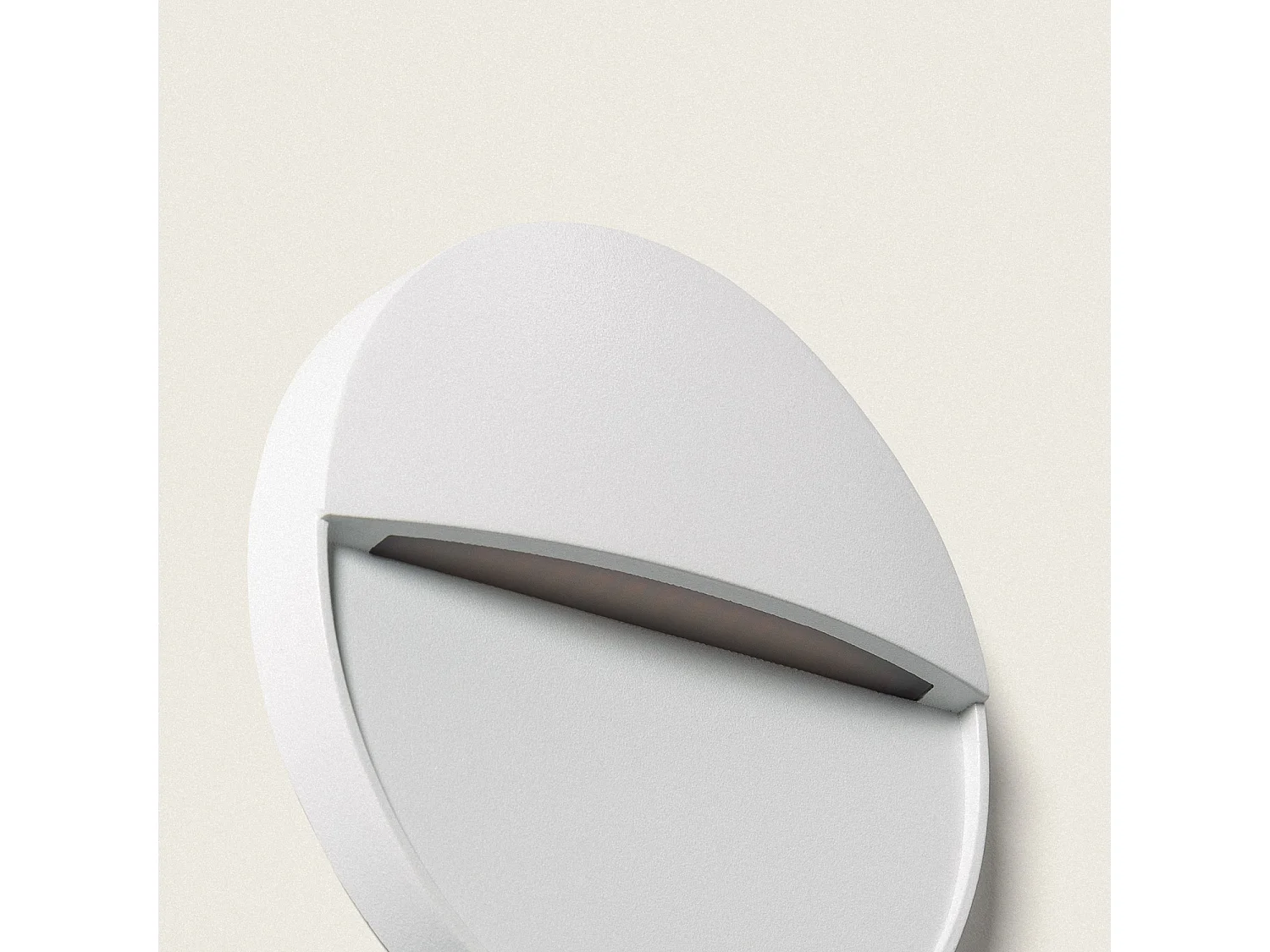 Applique Murale Extérieure LED 3W CCT Sélectionnable en Saillie Ronde Jade Blanc