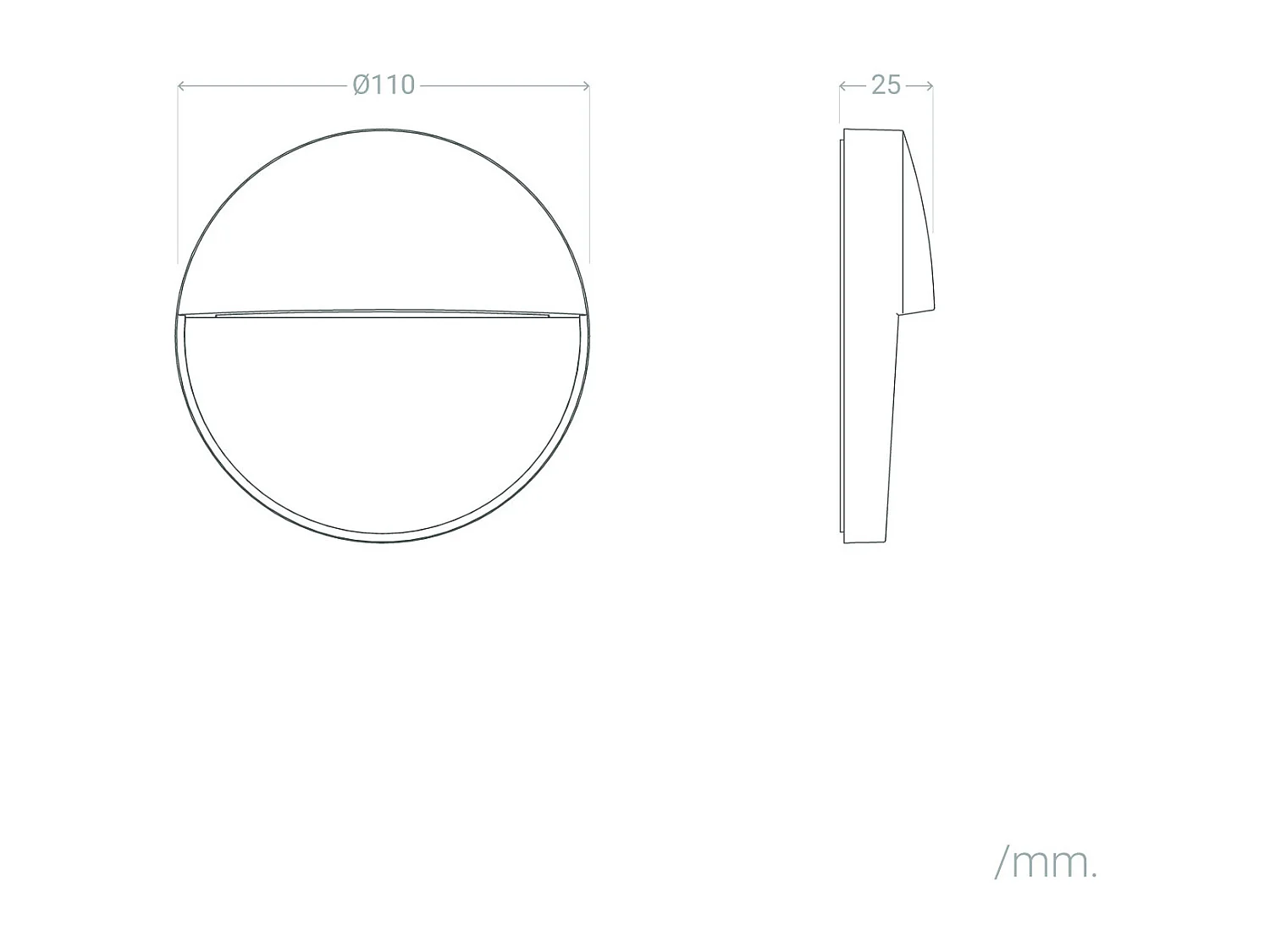 Applique Murale Extérieure LED 3W CCT Sélectionnable en Saillie Ronde Jade Blanc