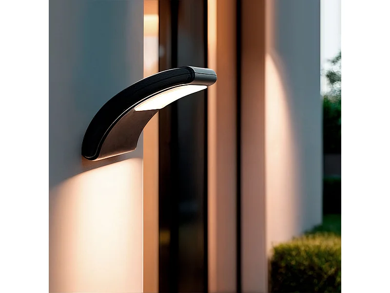 Applique da Parete per Esterni LED 8W Rettangolare Nero Wilbert Nero Opaco