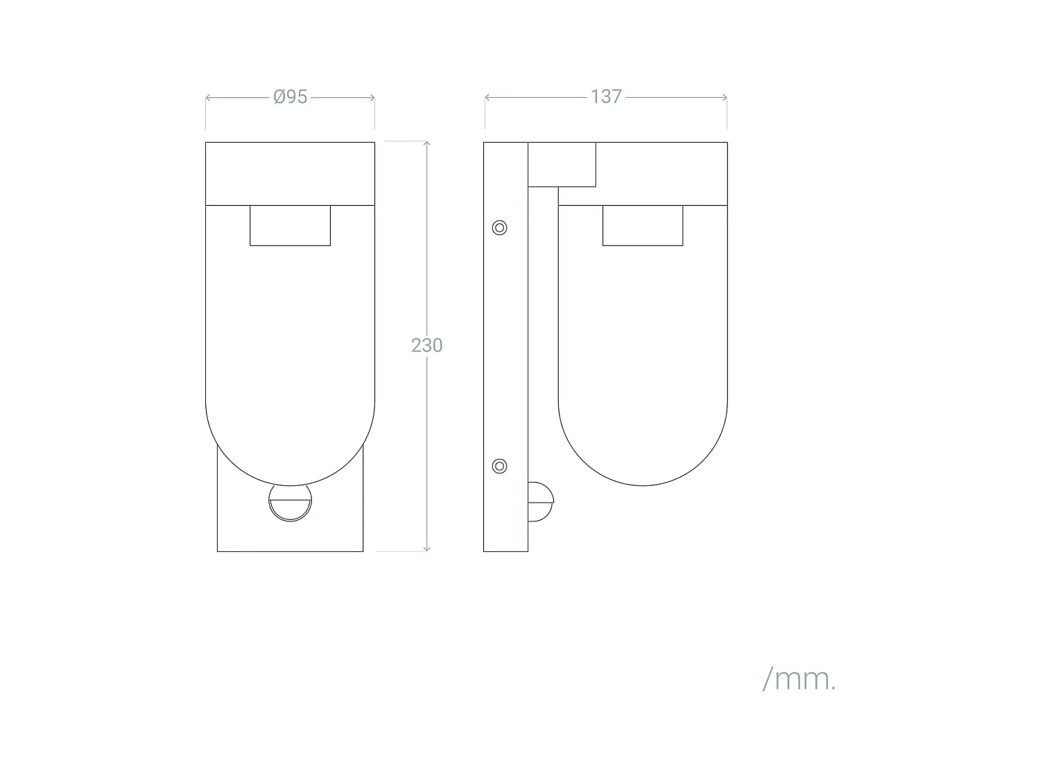 Applique da Parete per Esterni Acciaio Inox e Vetro con Sensore di Movimento Sentinel Nero