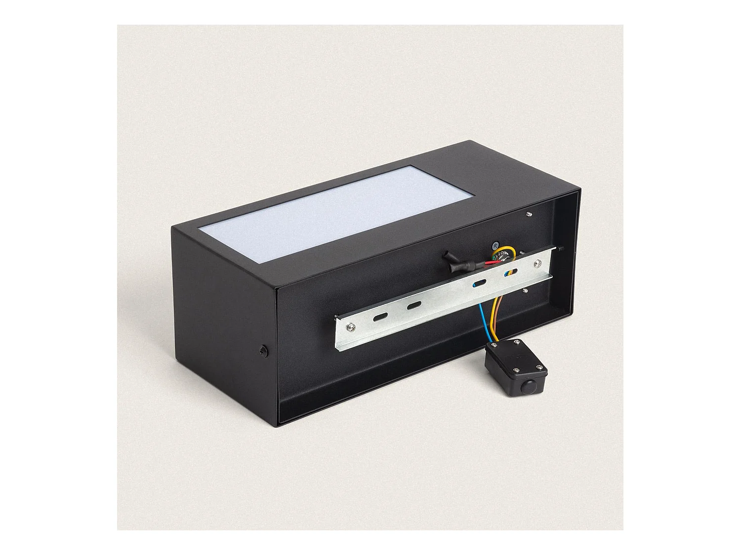 Aplique de Pared Exterior Acero Inoxidable con Detector de Movimiento Gakom Opal Negro