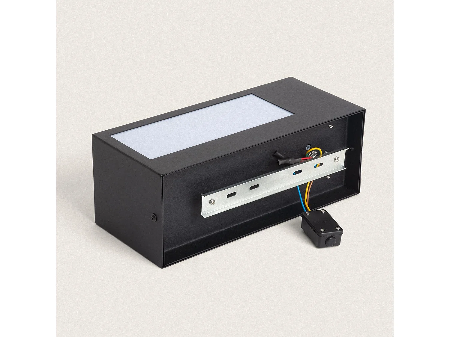 Aplique de Pared Exterior Acero Inoxidable con Detector de Movimiento Gakom Opal Negro