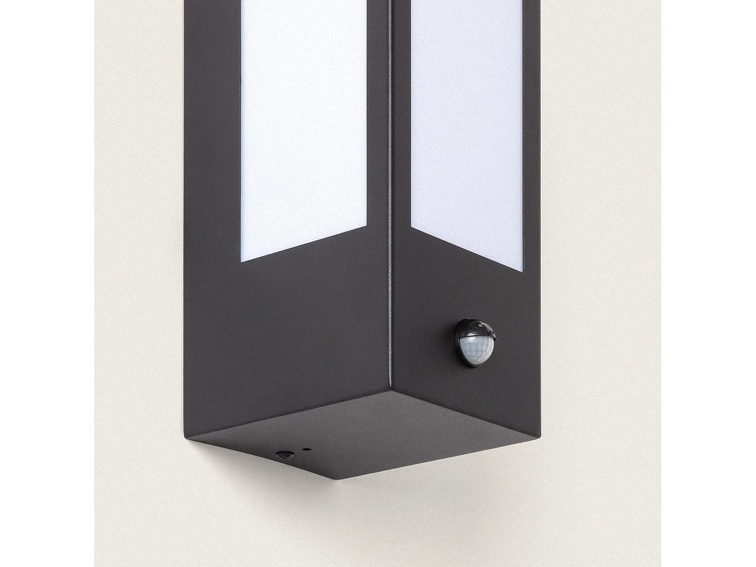 Applique da Parete per Esterni Acciaio Inox con Sensore di Movimento Gakom Opale Nero