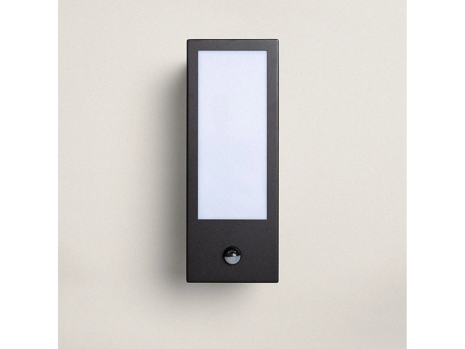 Applique Murale Extérieure Acier Inoxydable avec Détecteur de Mouvement Gakom Opal Noir