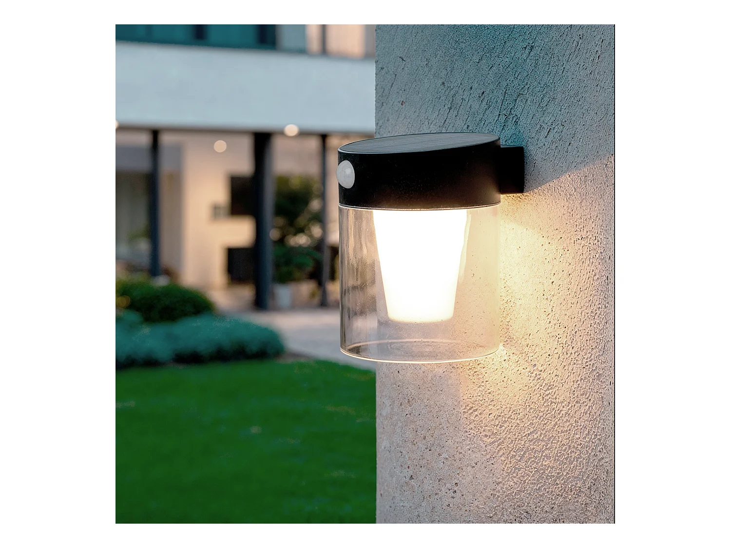 Applique Murale Extérieure Solaire LED 1,5W Aluminium avec Détecteur de Mouvement Efren Noir