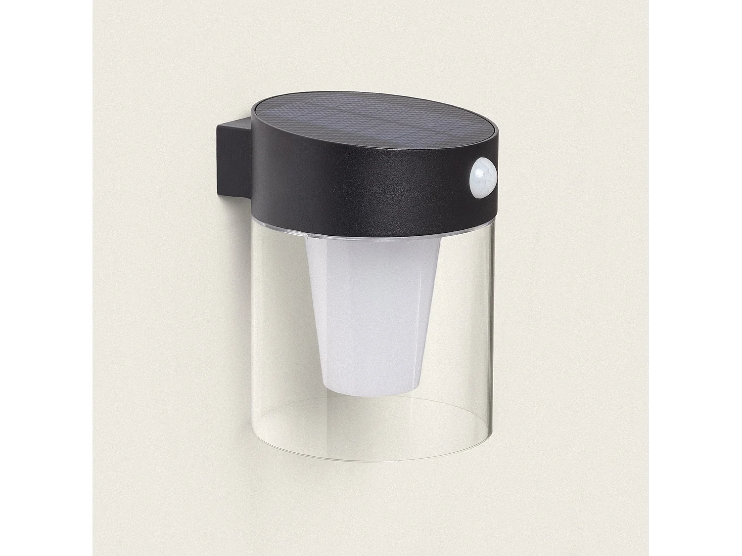Applique da Parete per Esterni Solare LED 1,5W Alluminio con Sensore di Movimento Efren Nero