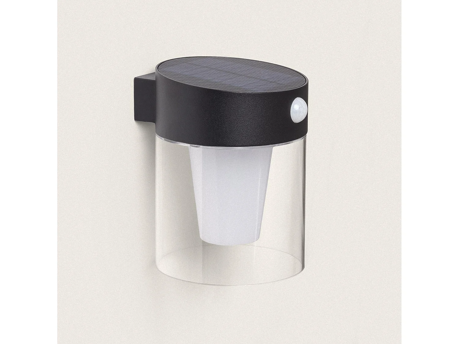 Applique da Parete per Esterni Solare LED 1,5W Alluminio con Sensore di Movimento Efren Nero