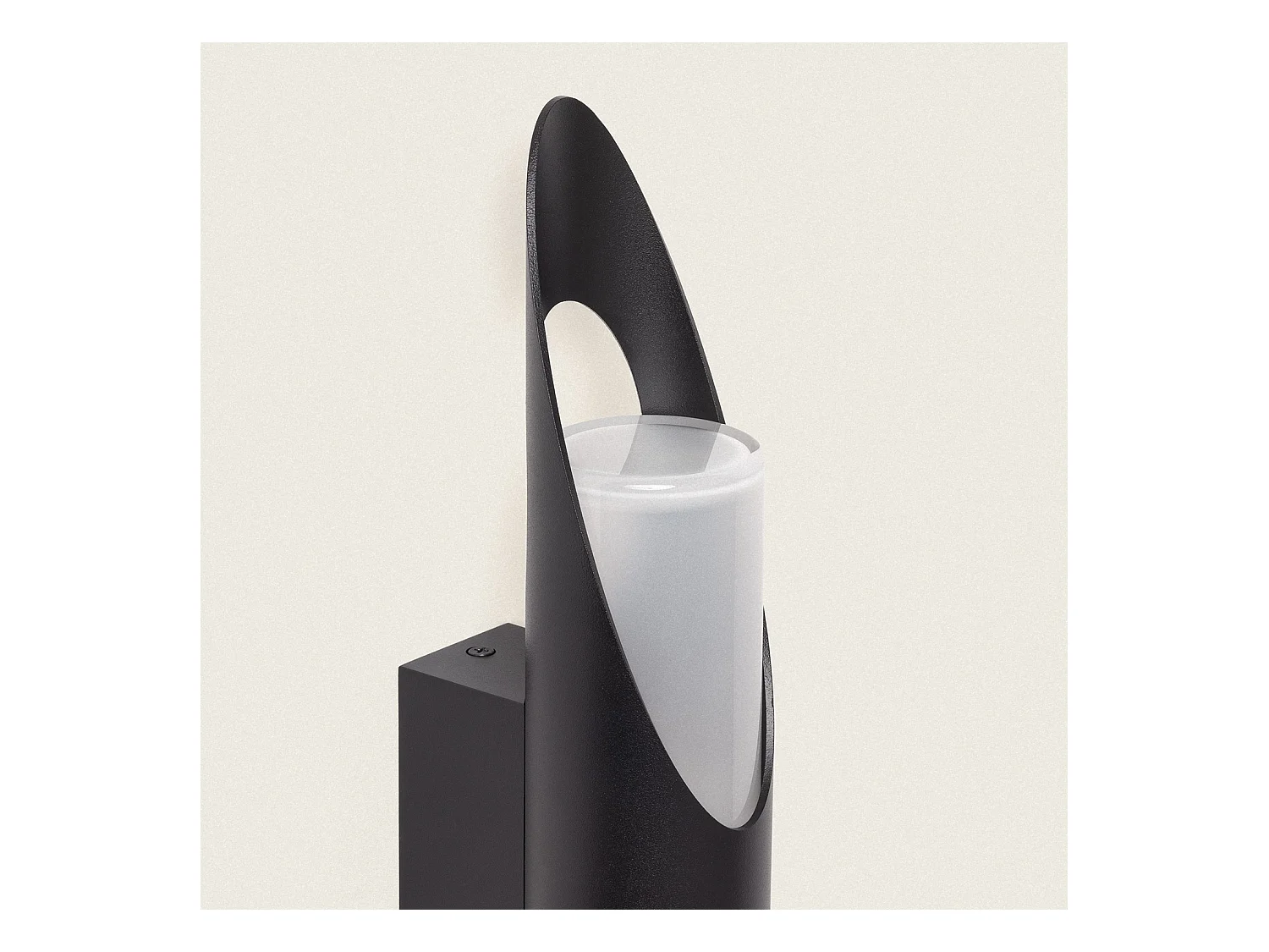 Applique Murale Extérieure Aluminium Oblong Noir