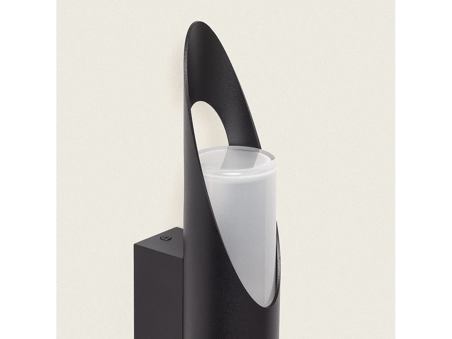 Aplique de Pared Exterior Aluminio Oblong Negro