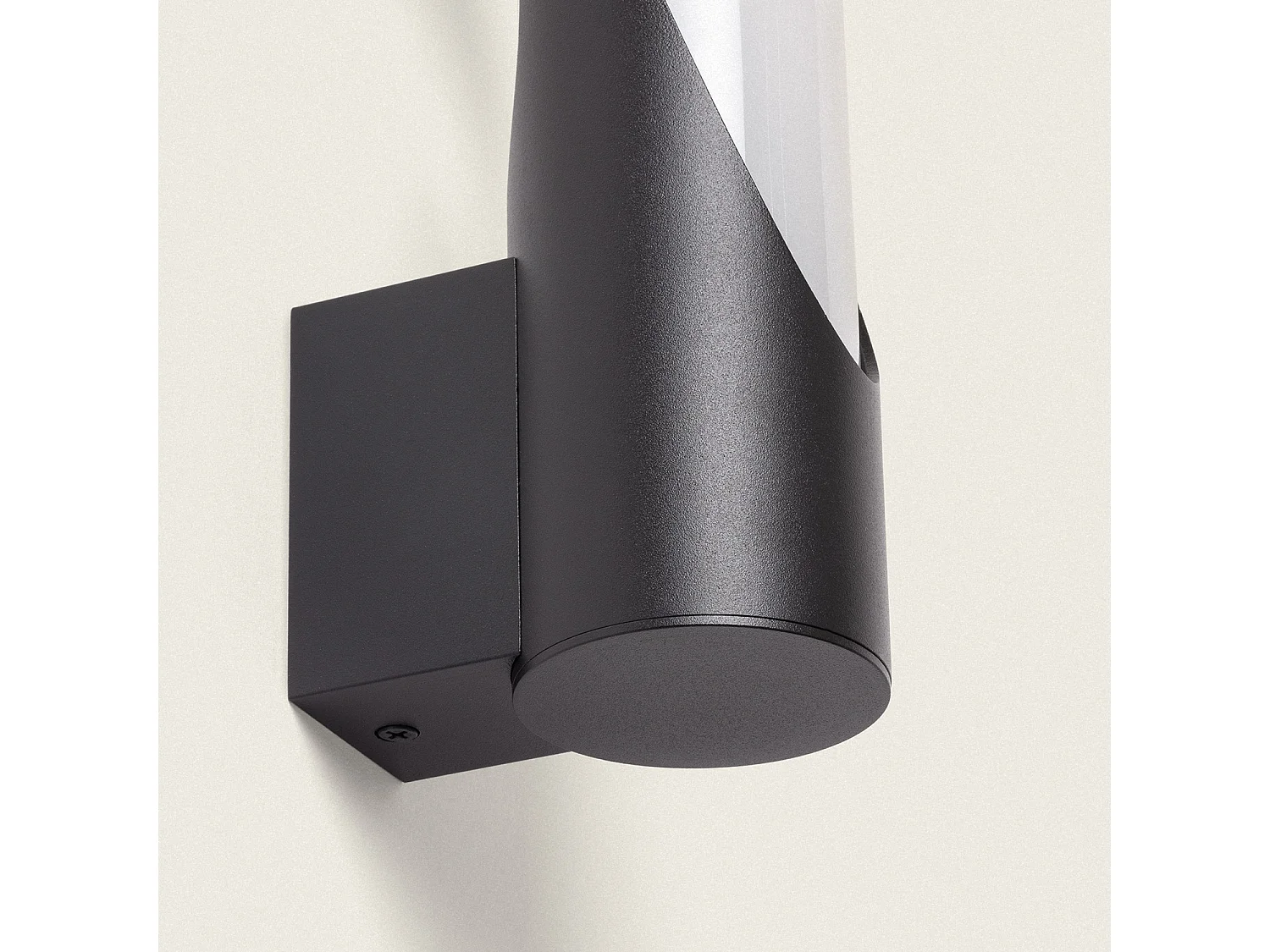 Aplique de Pared Exterior Aluminio Oblong Negro