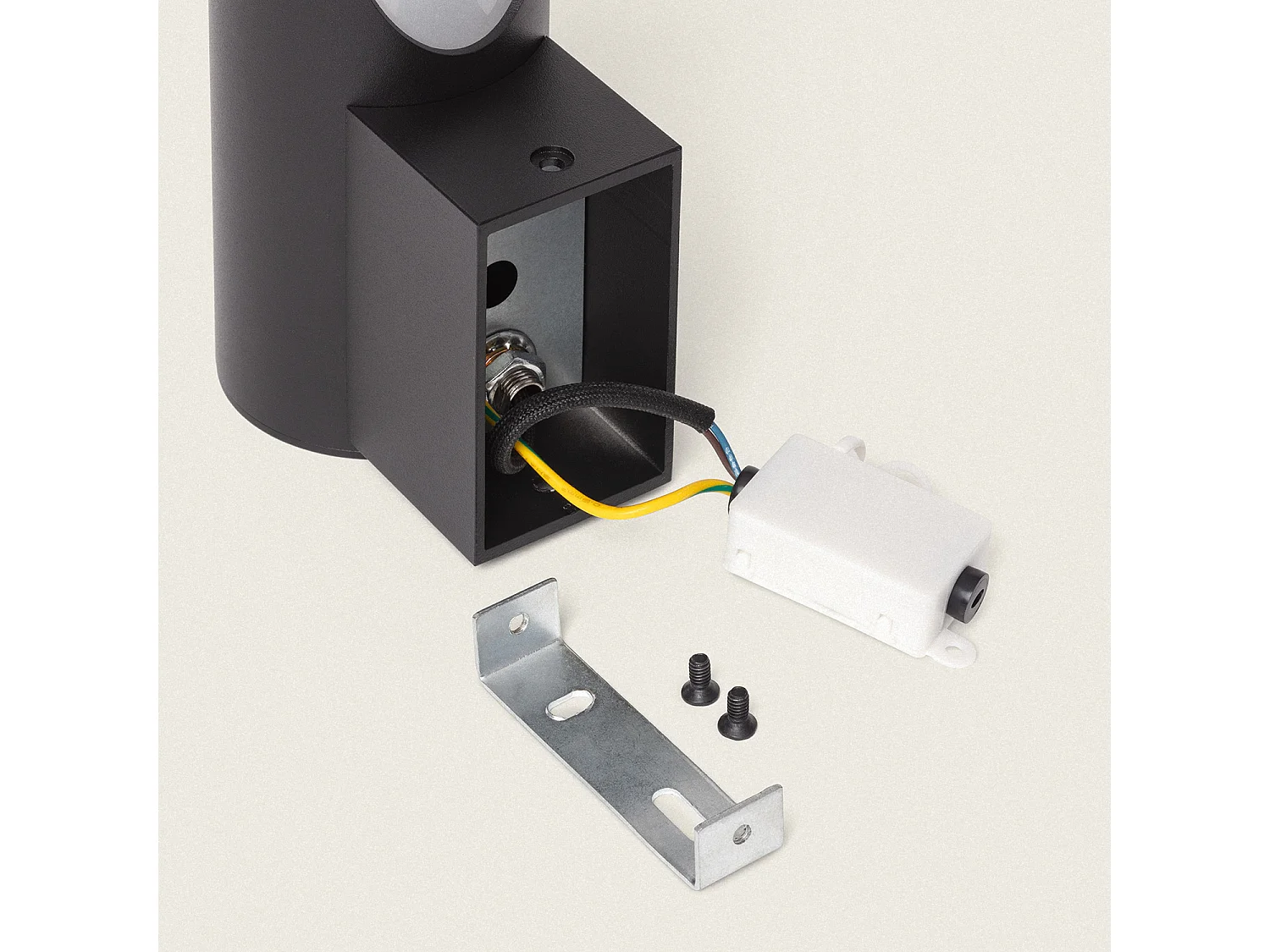 Aplique de Pared Exterior Aluminio Oblong Negro