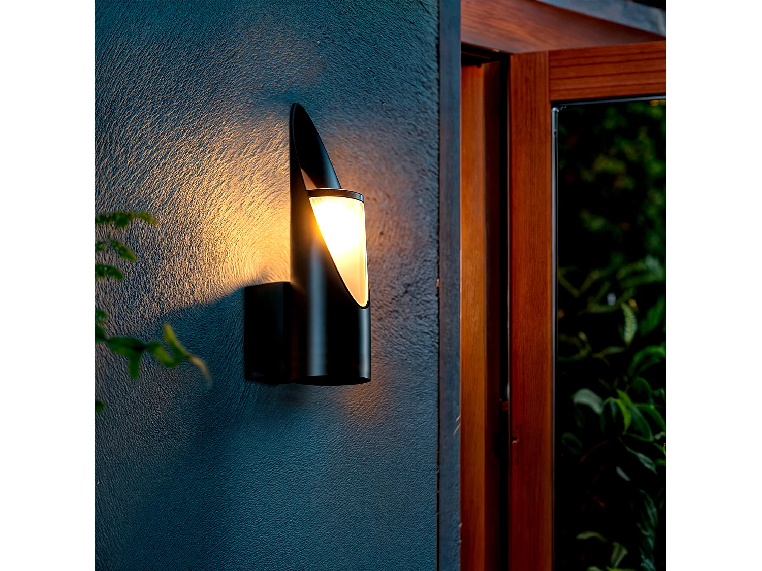 Applique Murale Extérieure Aluminium Oblong Noir