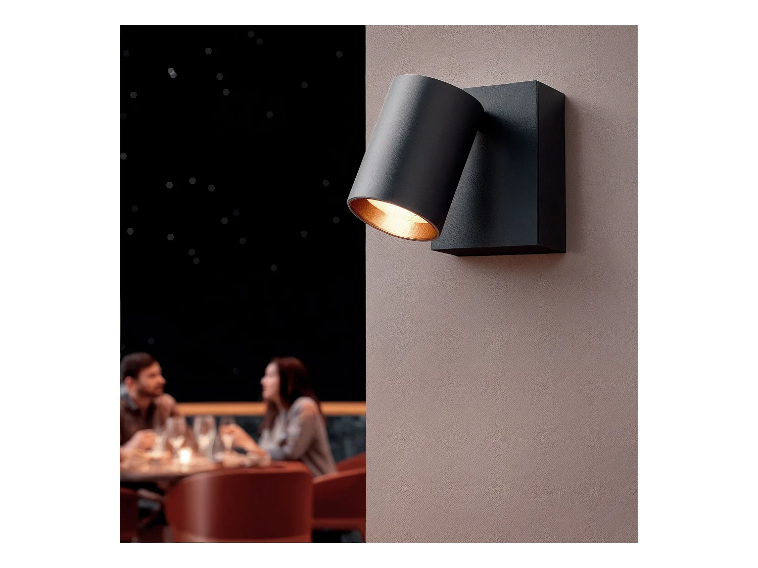 Applique Murale Extérieure LED 10W Aluminium CCT Sélectionnable Kuriya Rouille