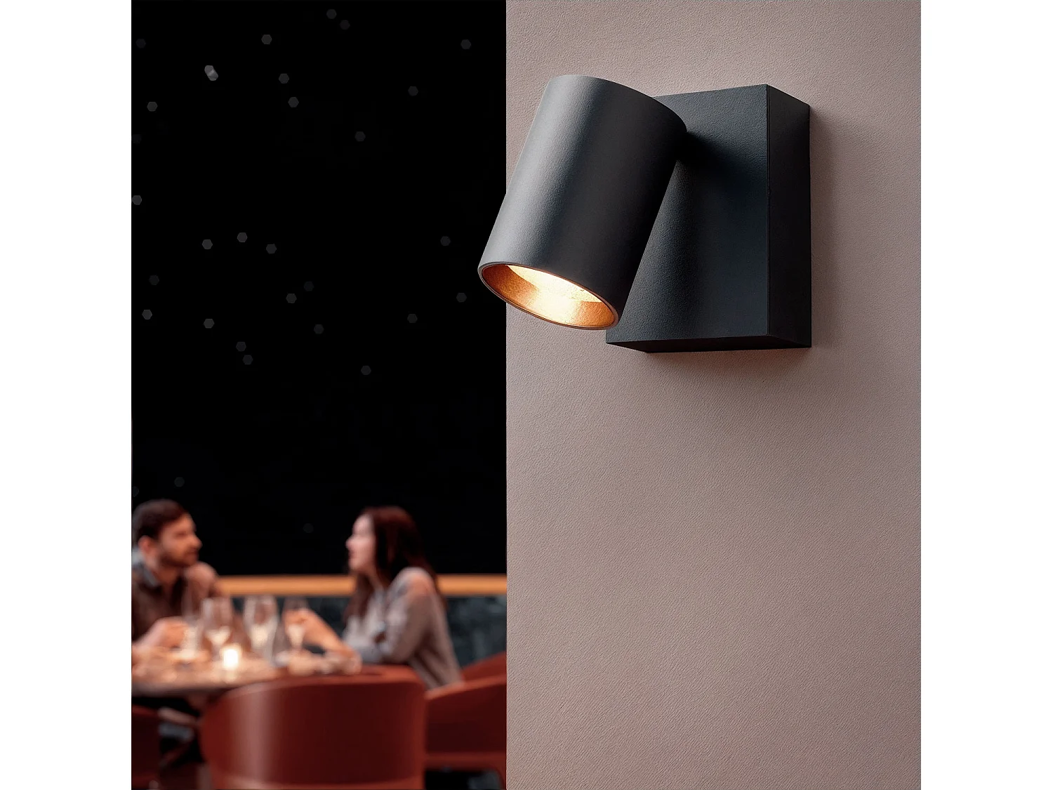 Applique Murale Extérieure LED 10W Aluminium CCT Sélectionnable Kuriya Rouille