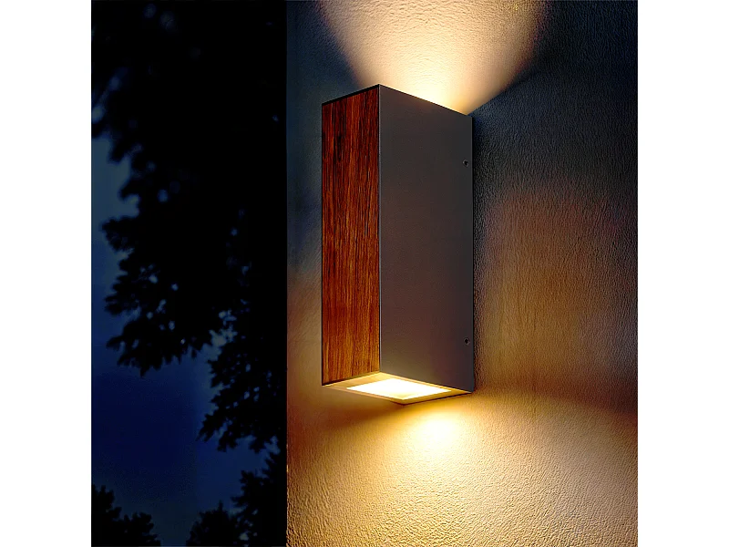 Aplique de Pared Exterior LED 6W Aluminio Wox Marrón oscuro