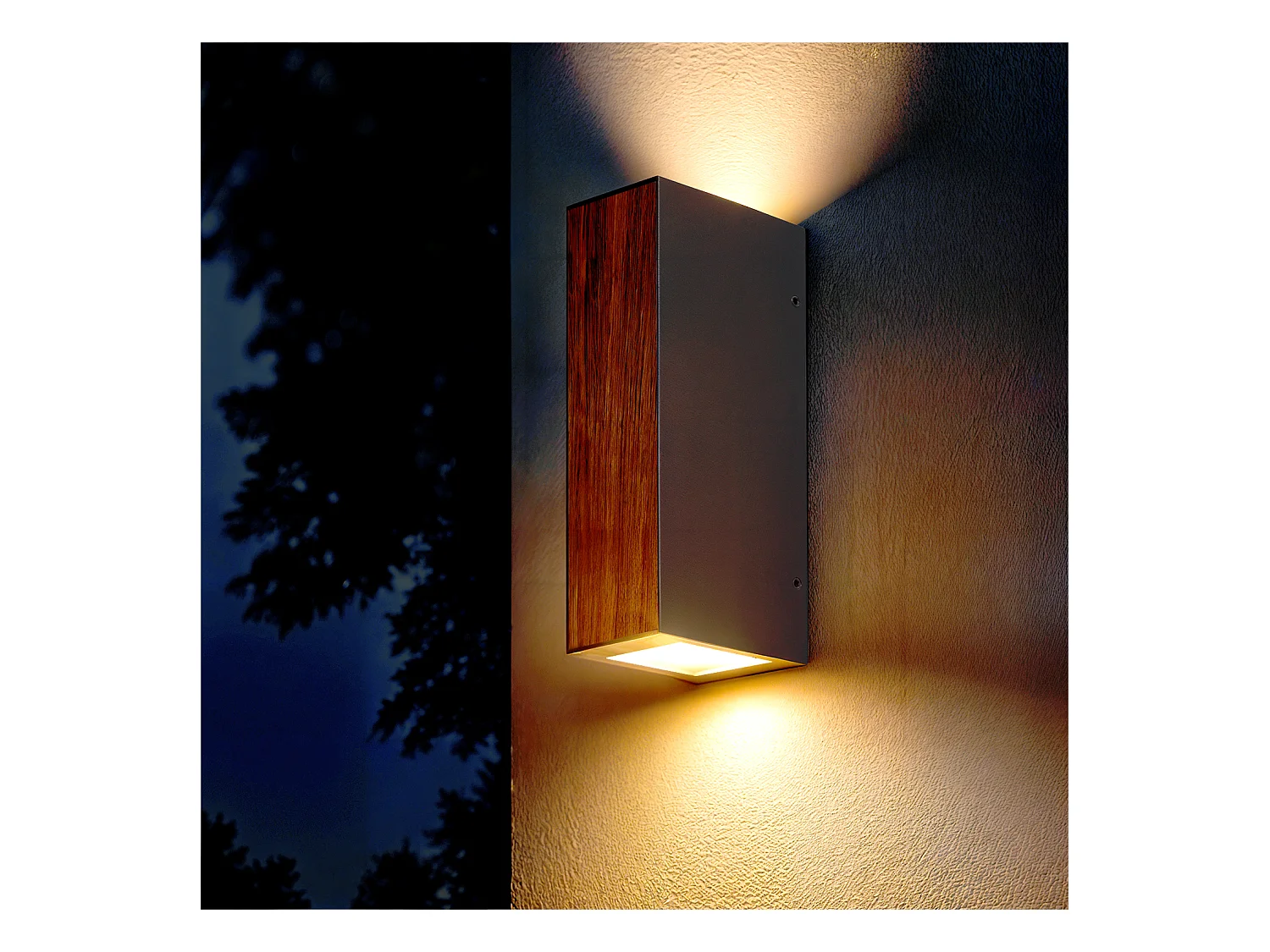 Applique Murale Extérieure LED 6W Aluminium Wox Marron foncé