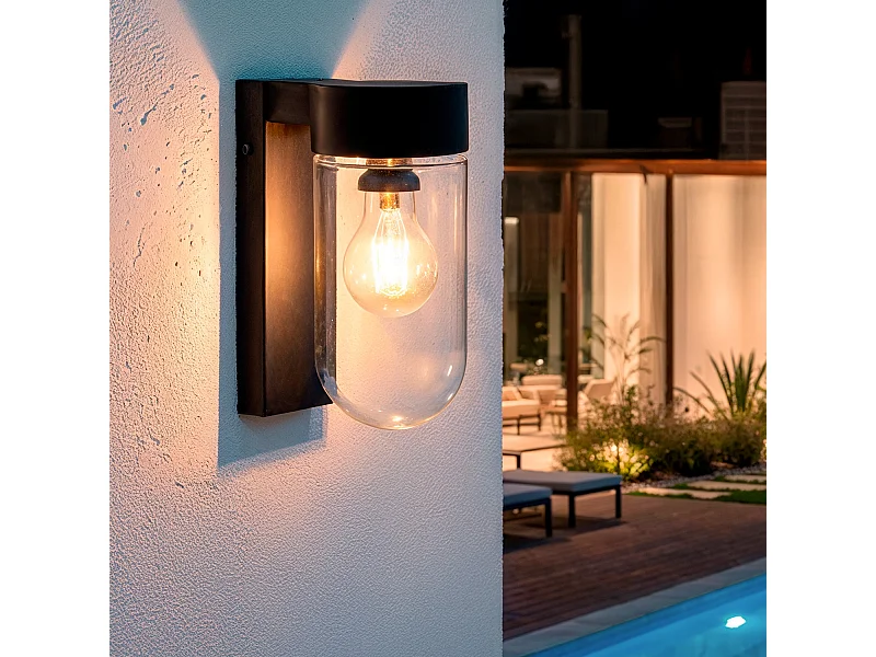 Applique da Parete per Esterni Solare LED 1,5W Alluminio Enzo Naturale