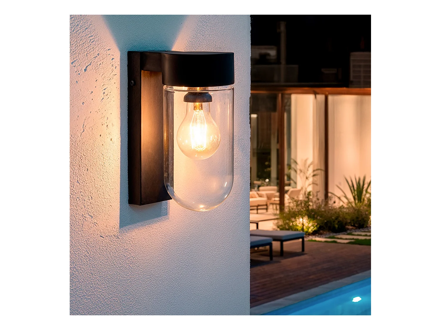 Applique da Parete per Esterni Solare LED 1,5W Alluminio Enzo Naturale