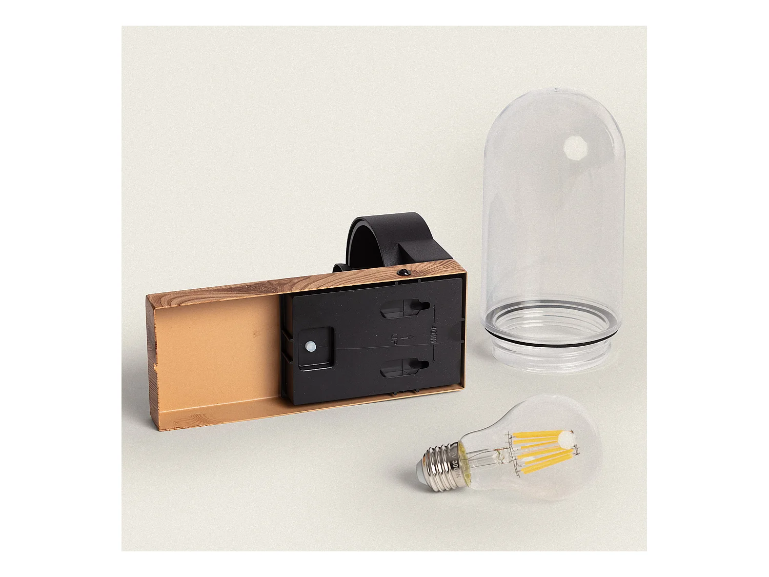 Applique da Parete per Esterni Solare LED 1,5W Alluminio Enzo Naturale