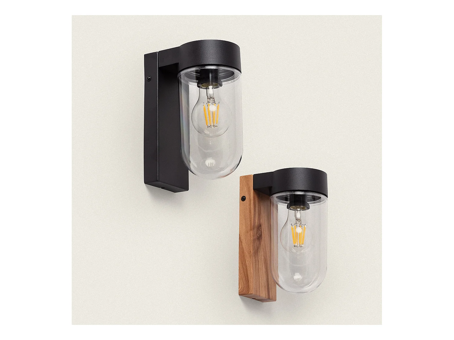 Applique da Parete per Esterni Solare LED 1,5W Alluminio Enzo Naturale