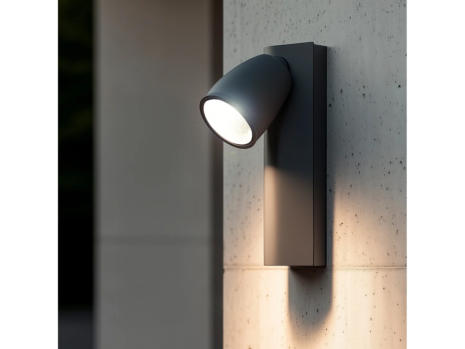 Applique da Parete per Esterni LED 6W Alluminio Abel Grigio Scuro