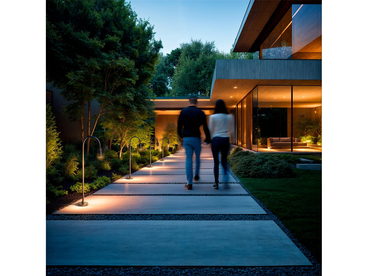 Balise Extérieure LED 6W en Saillie Garmil Noir mat