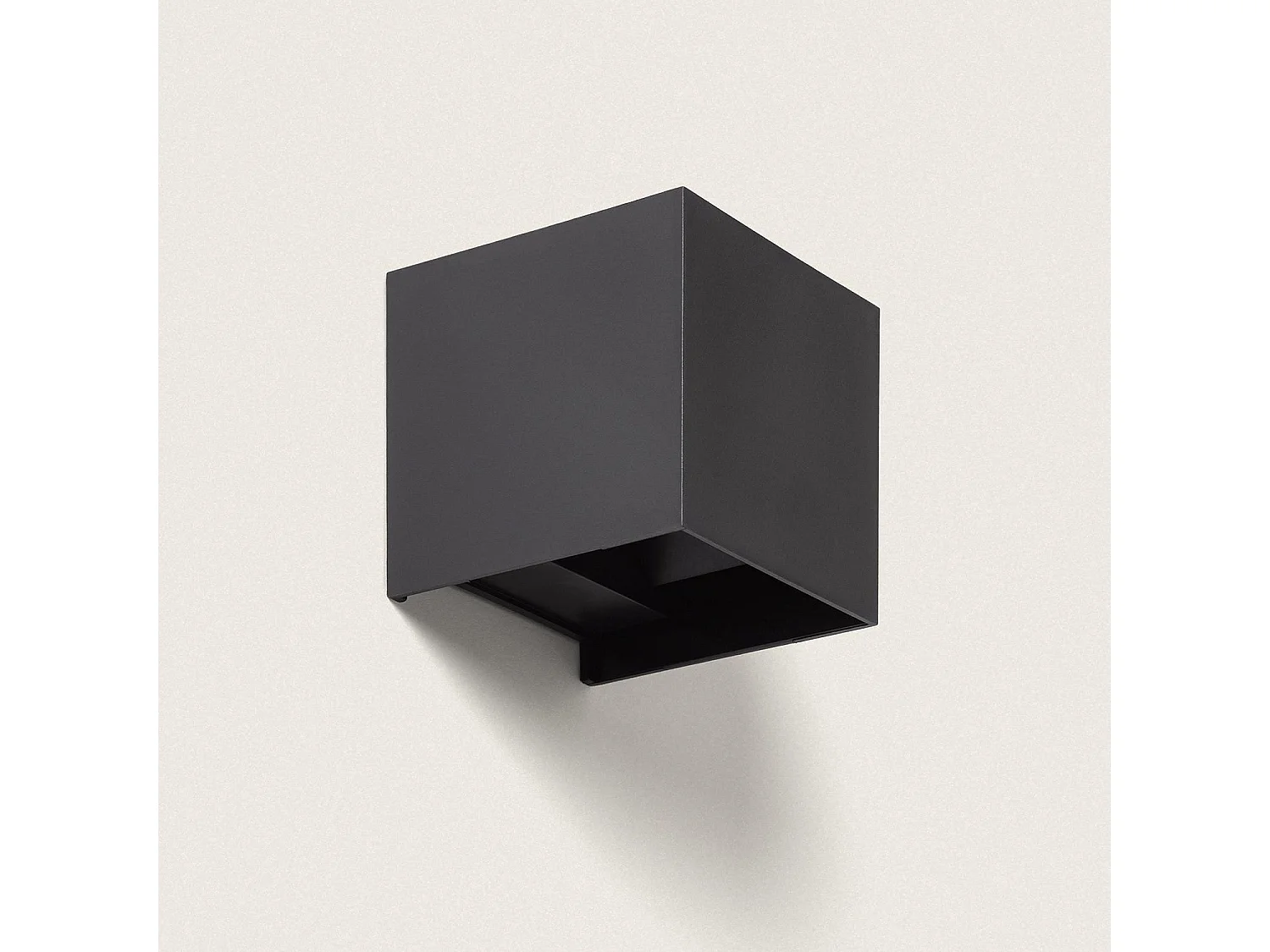 Aplique de Pared Exterior LED Regulable 6W PC Iluminación Doble Cara Eros Negro