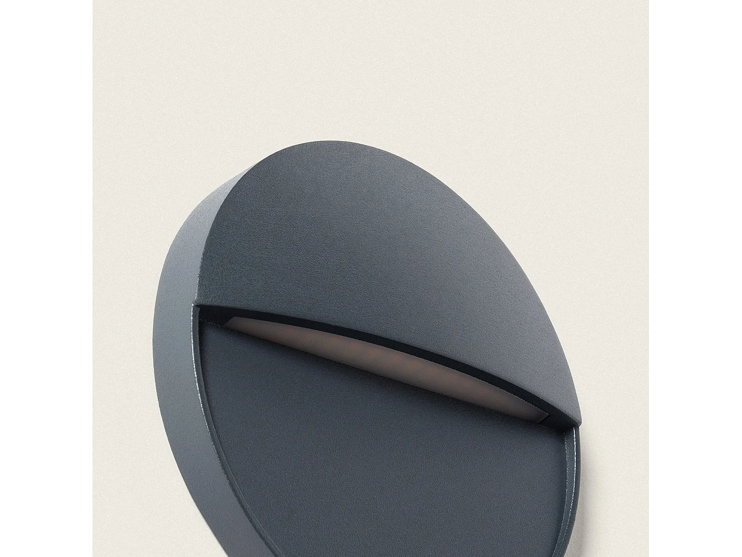 Aplique de Pared Exterior LED 3W CCT Seleccionable Superficie Circular Jade Gris Oscuro