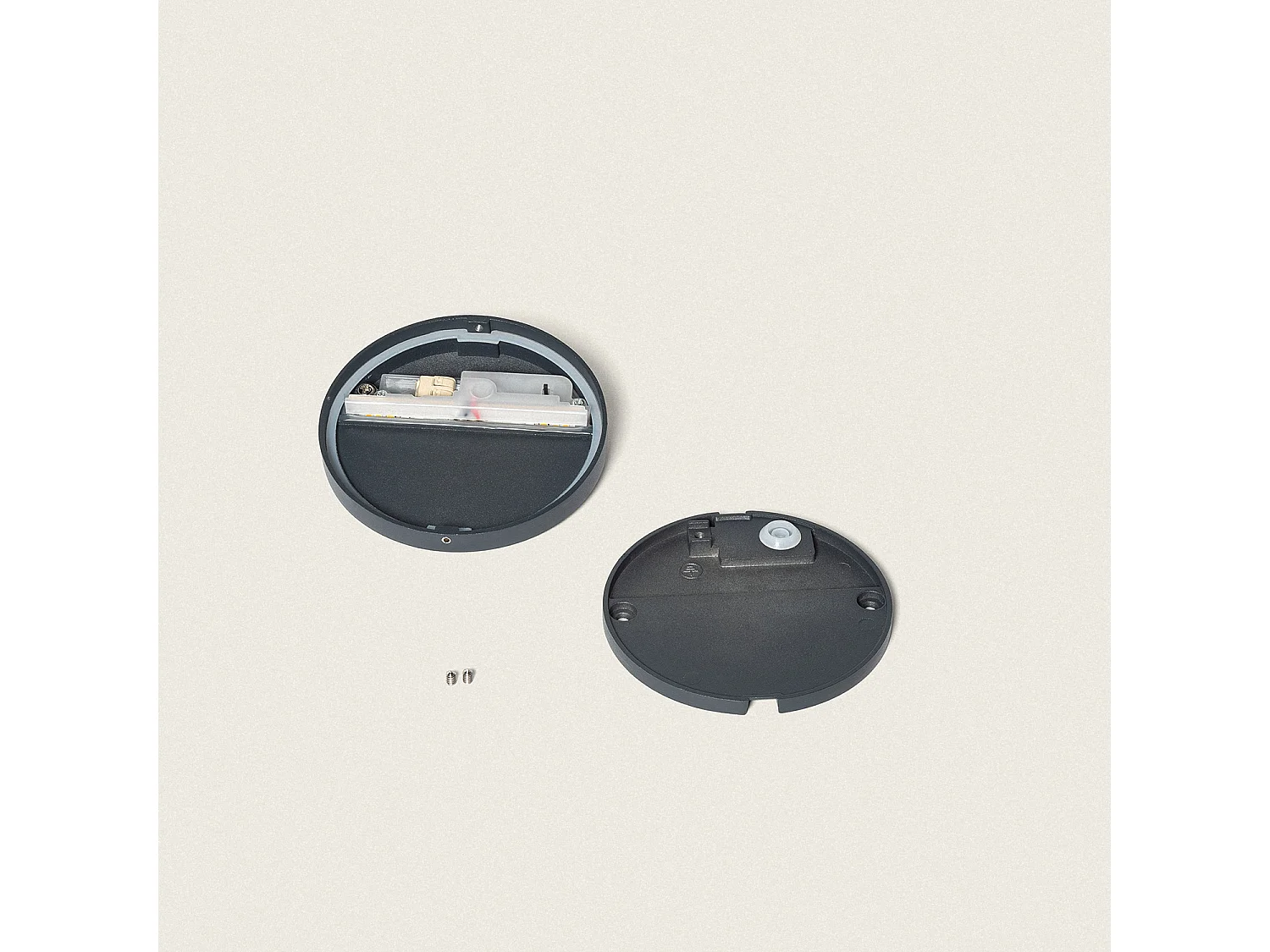 Aplique de Pared Exterior LED 3W CCT Seleccionable Superficie Circular Jade Gris Oscuro