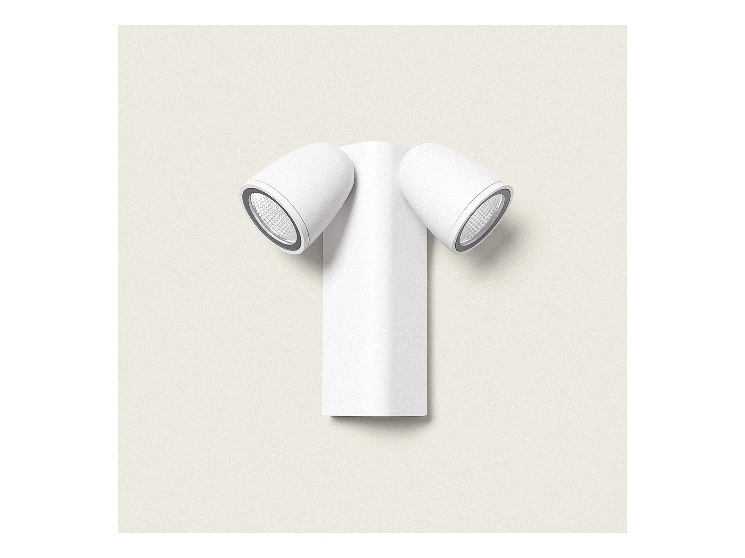 Applique da Parete per Esterni LED 12W Alluminio Abel Due Faretti Bianco