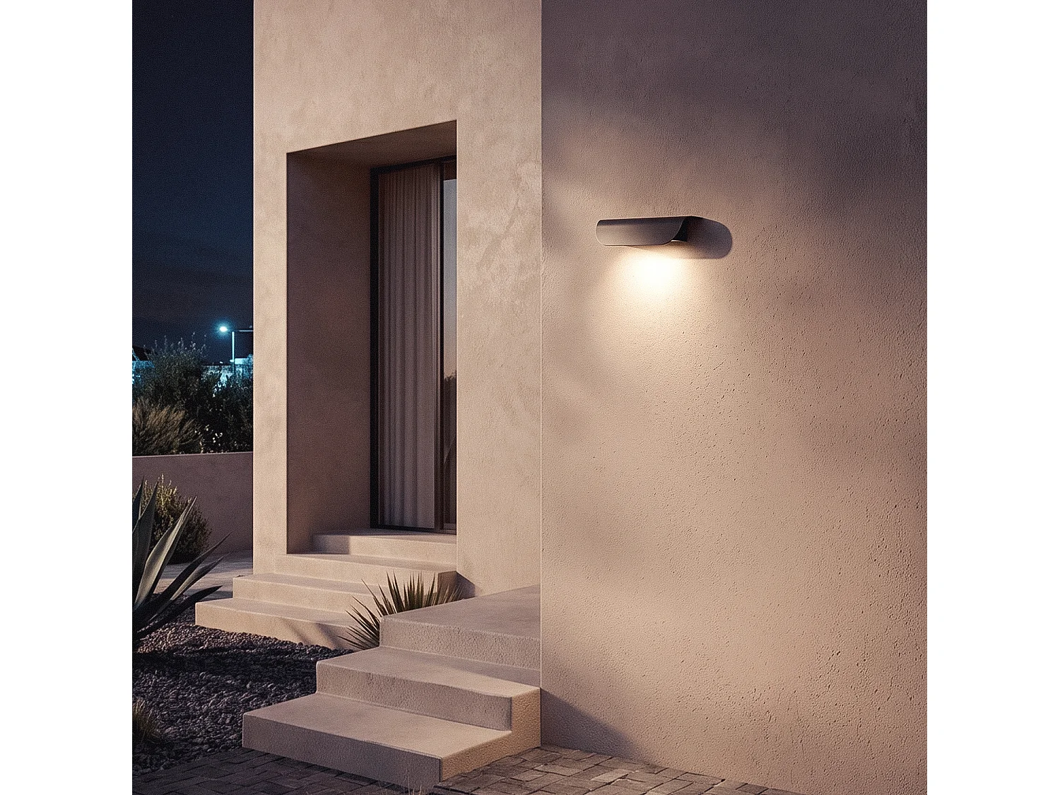 Applique da Parete per Esterni LED 12W Alluminio Agerato Nero