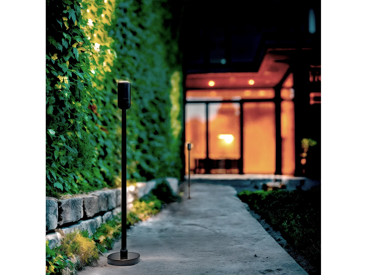 Balise Extérieure LED 4W 60 cm en Saillie Glimme Noir mat