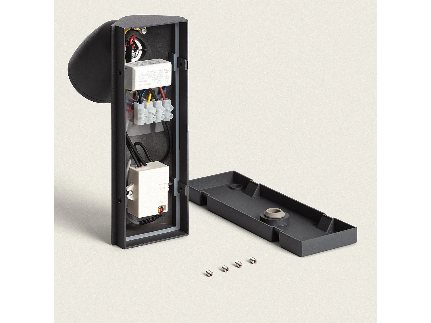 Applique Murale Extérieure LED 6W Aluminium avec Détecteur de Mouvement Abel Gris foncé