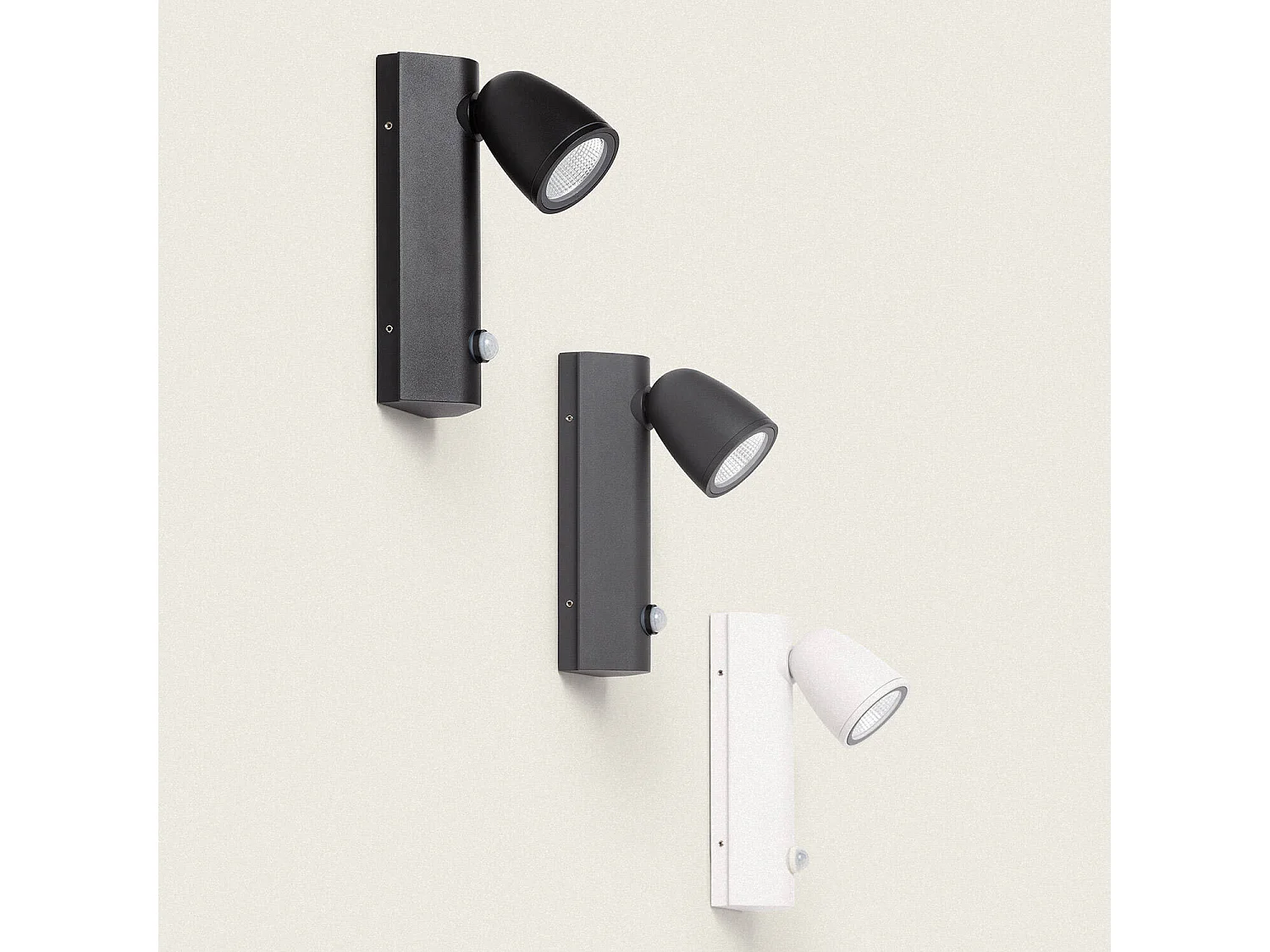 Applique Murale Extérieure LED 6W Aluminium avec Détecteur de Mouvement Abel Gris foncé