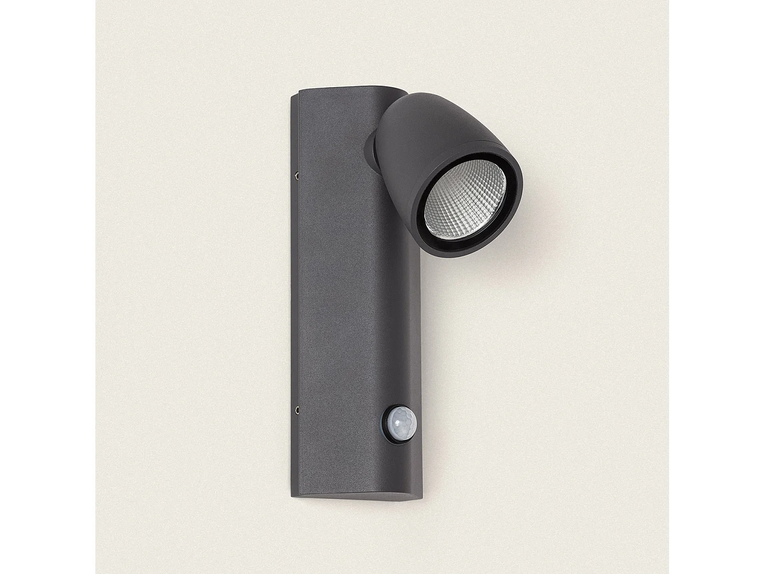 Applique da Parete per Esterni LED 6W in Alluminio con Sensore di Movimento Abel Grigio Scuro